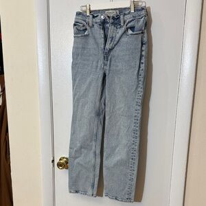 a&f ankle ultra high rise jeans